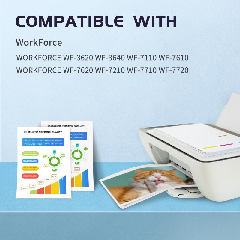 ZIPRINT Remanufactured for 252XL Black Ink Cartridges Replacement for Epson 252 252XL Ink Cartridges for Printer Workforce WF-7720 WF-7710 WF-3640 WF-3630 WF-3620 WF-7620 WF-7610 (252XL Black, 2-Pack) - Image 2